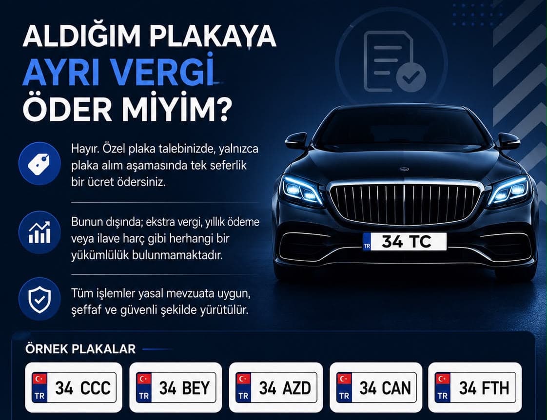 Özel plakaya ayrı vergi ödenir mi?